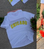 Cotton Short Sleeve Round Neck Printed T-shirt