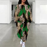 1 Piece Custom Casual Print Long Sleeve Sweatshirt Sweatpant Two Piece