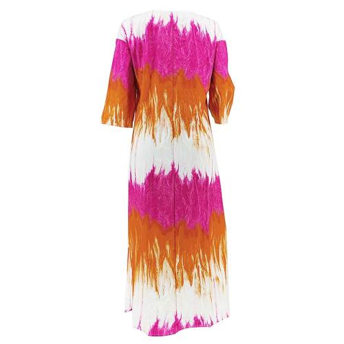Casual Loose Gradient Tie-dye Elegant Ladies Dress