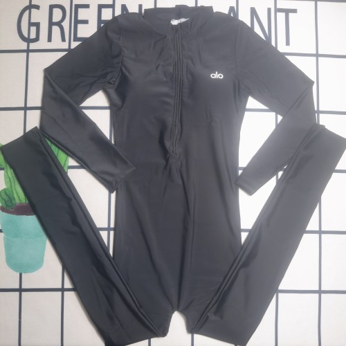 Spring/Autumn Beachwear Padded Printed Long Sleeve One Piece Swimsuits