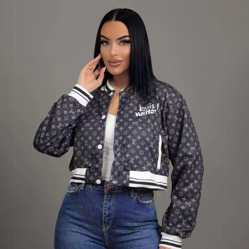 Fashion Single-breasted Printed Embroidery Baseball Jacket
