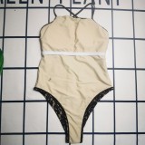 Summer Beach Padded Printed Straps One Piece Swimwears