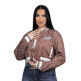 Fashion Single-breasted Printed Embroidery Baseball Jacket