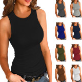Round Neck Ribbed Tank Top