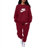 1 Piece Custom Casual Digital Printing Sweatshirt Sportswear Pant Set