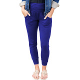 Women's Pants High Waist Long Athletic Comfy Lounge Trouser with Pockets