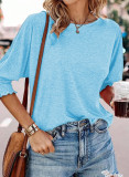 Scoop Neck Long Sleeve Tops for Women 2025 Sexy Pull On T Shirts Tee