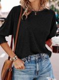 Scoop Neck Long Sleeve Tops for Women 2025 Sexy Pull On T Shirts Tee