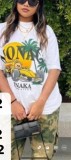 Cotton Short Sleeve Round Neck Printed T Shirt