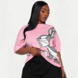 Cotton Round Neck Printed Short Sleeve Tee