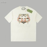 Cotton Round Neck Printed T-shirt With Short Sleeves