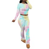 1 Piece Custom Casual Print Long Sleeve Pant Set