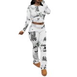 1 Piece Custom Casual Print Long Sleeve Pant Set