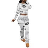 1 Piece Custom Casual Print Long Sleeve Pant Set