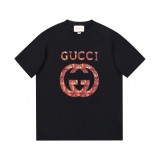 Cotton Round Neck Printed Short Sleeves T-shirt