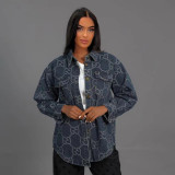Casual Soft Fashion Denim Jacket Tops