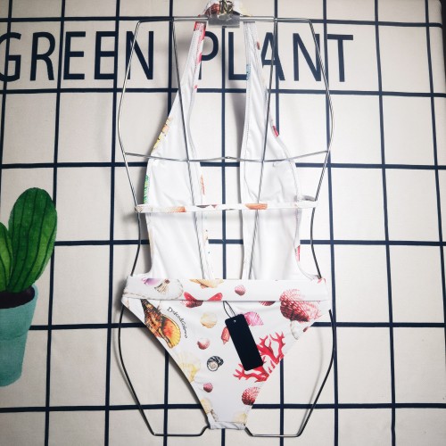 Summer Beach Padded Printed Halter Backless One Piece Sexy Swimwear