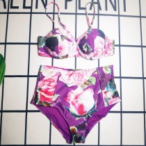 Summer Beach Padded Printed Straps Two Piece Bikini Swimwears