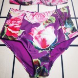 Summer Beach Padded Printed Straps Two Piece Bikini Swimwears