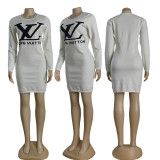 Winter Jacquard Soft High Elastic Knitted Sweater Dress