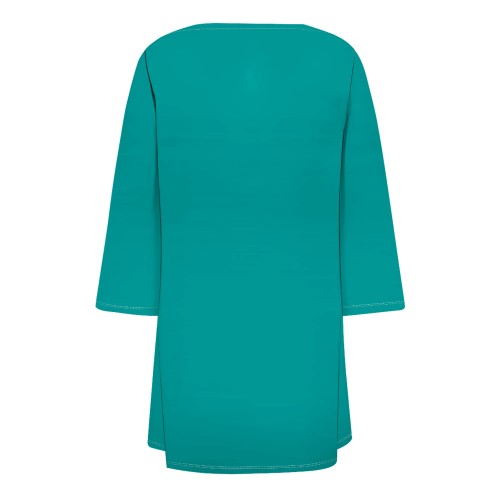 Women's Open Front Cardigan 3/4 Sleeve Draped Ruffles Soft Cover Up