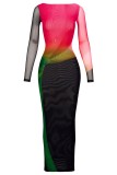Spring/Autumn Double-layer Mesh Elegant Long Dresses