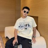 Cotton Round Neck Printed Short Sleeves T-shirt