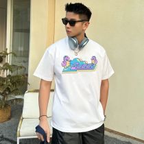 Cotton Round Neck Printed Short Sleeves T-shirt