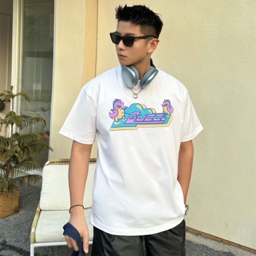 Cotton Round Neck Printed Short Sleeves T-shirt