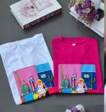 Cotton Round Neck Printed Short Sleeves Graphic T-shirt