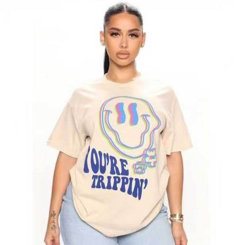 Cotton Round Neck Printed Short Sleeves Graphic T-shirt