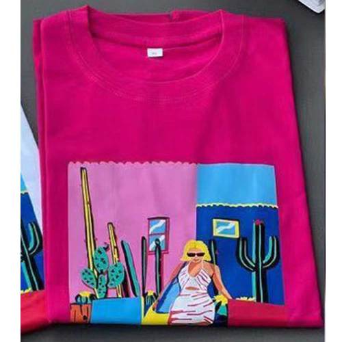 Cotton Round Neck Printed Short Sleeves Graphic T-shirt