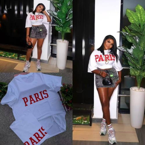 Cotton Round Neck Printed Short Sleeves Graphic T-shirt