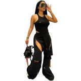 Women Straight Wide Leg Sweatpants Y2k Drawstring Flare Pants