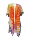 Fashion Digital Positioning Printing Slit Sleeves Kimono