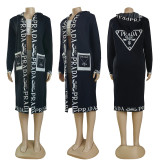Autumn/winter Knitted Cardigan Hooded Sweater Coat
