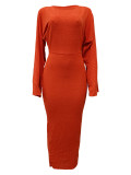 Womens Scoop Neck Long Sleeve Pit Party Dresses