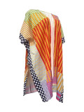 Fashion Digital Positioning Printing Slit Sleeves Kimono