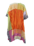 Fashion Digital Positioning Printing Slit Sleeves Kimono