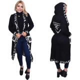 Autumn/winter Knitted Cardigan Hooded Sweater Coat