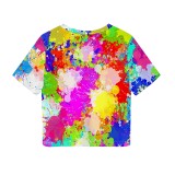 1 Piece Custom Casual Print Letter Crop Top