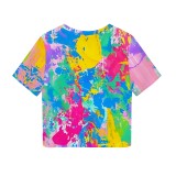 1 Piece Custom Casual Print Letter Crop Top