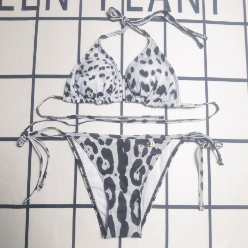 Summer Beach Padded Printed Halter Two Piece Bikini Swimwears