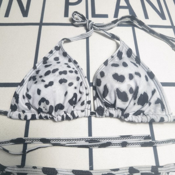 Summer Beach Padded Printed Halter Two Piece Bikini Swimwears