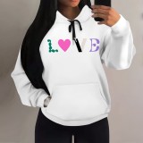 1 Piece Custom Casual Print Long Sleeve Hoodie Sweatshirts