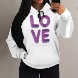 1 Piece Custom Casual Print Long Sleeve Hoodie Sweatshirts