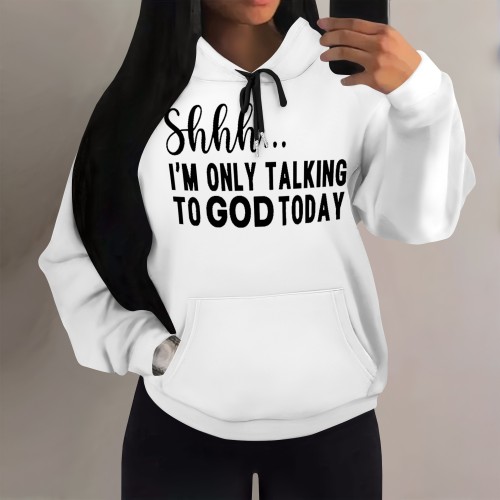 1 Piece Custom Casual Print Long Sleeve Hoodie Sweatshirts