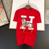 Cotton Round Neck Printed Short Sleeves T-shirt