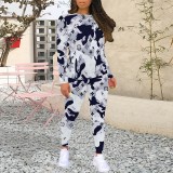 1 Piece Custom Casual Print Long Sleeve Pant Set