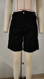 Womens Washed Denim Shorts Long Inseam Stretchy Half Jean